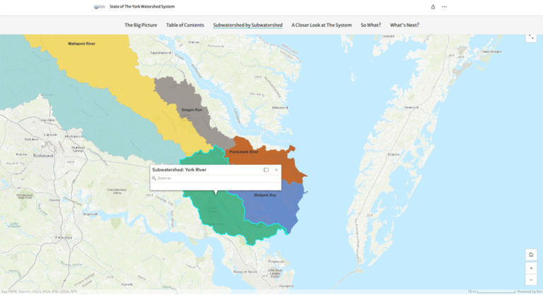 Screenshot of State of the York story map.